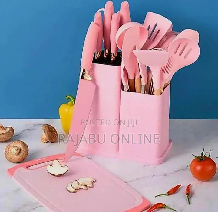 Classic Pawa Silcone+Knives Cutting Board