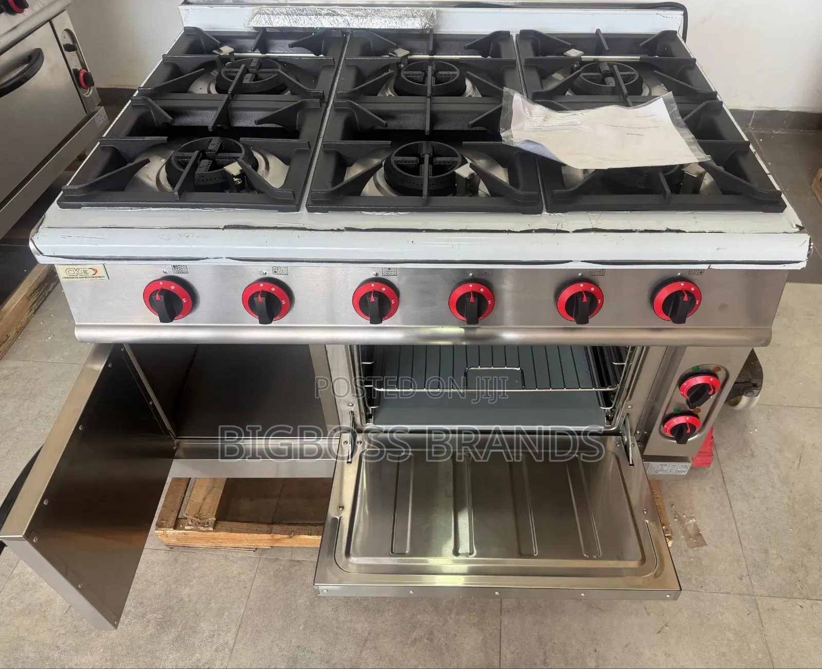 6 Burners - Gas Range Cooker With Oven and Cabinet