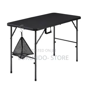 Black Plastic Folding Table 120cmto 60cm