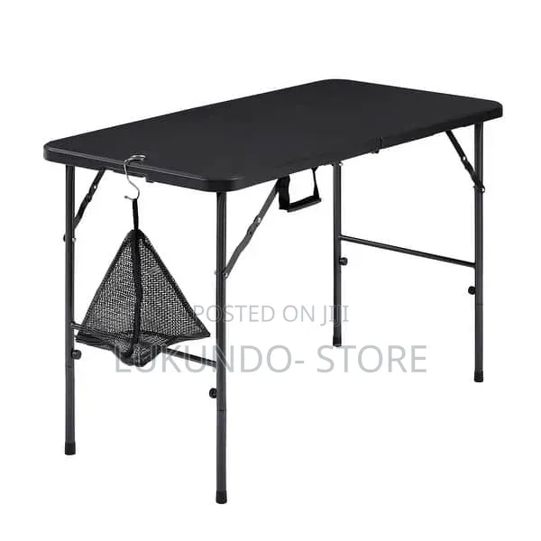 Black Plastic Folding Table 120cmto 60cm