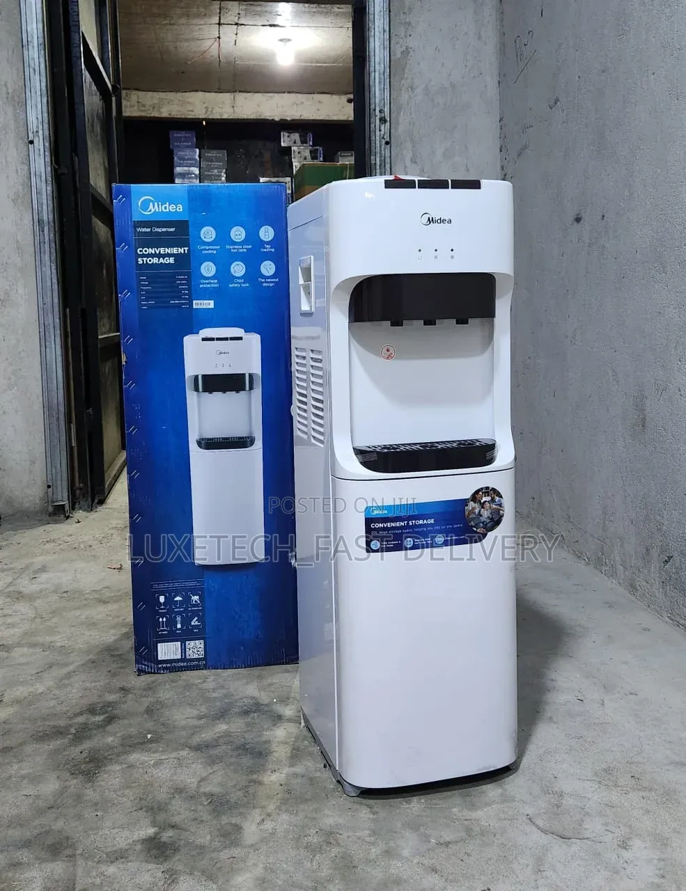 Midea Top-Loading Water Dispenser 3 Taps With a Storage Cabinet