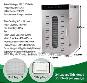 *Digiwave Commercial Food Dehydrator 24layers