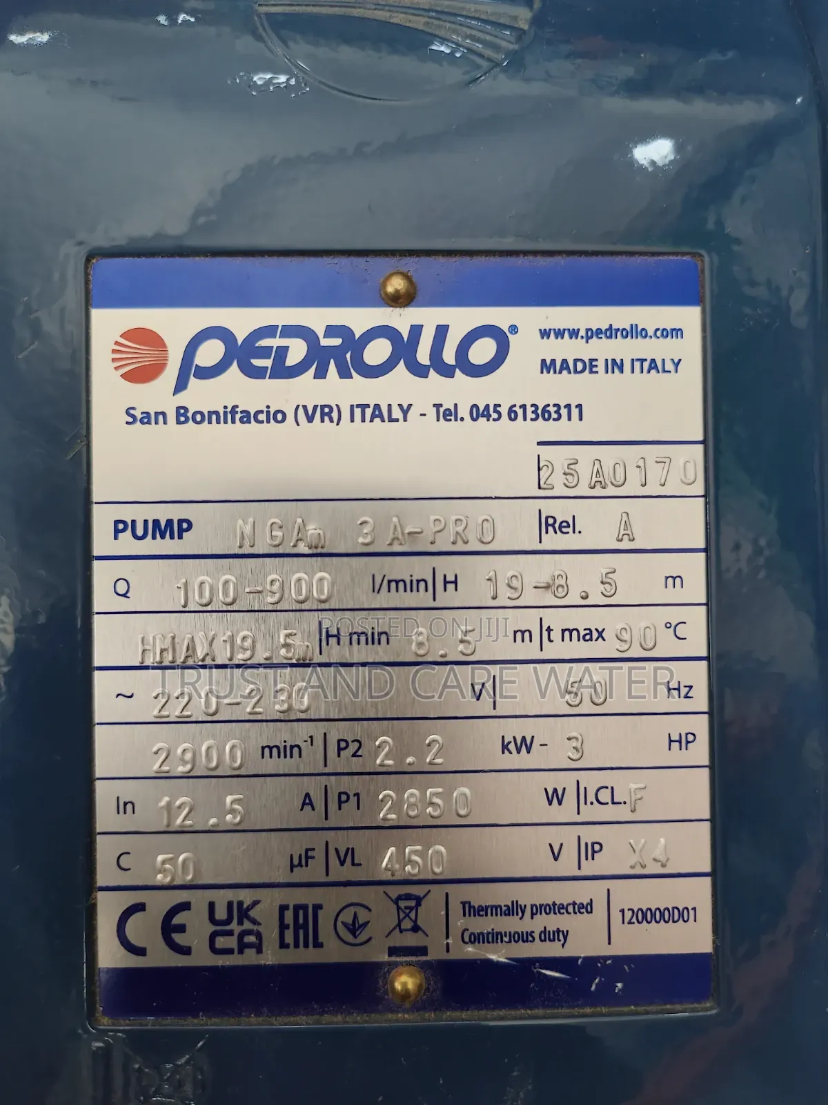 Pedrollo Surface Pump 3hp (Stainless Steel 2inch) Single Phase