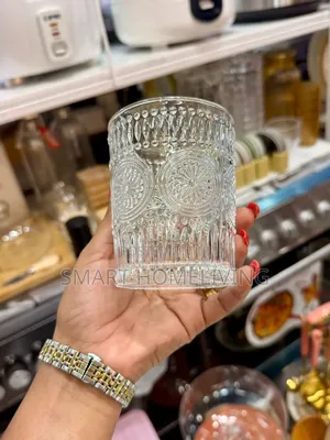 Vintage Style Embossed Drinking Glass