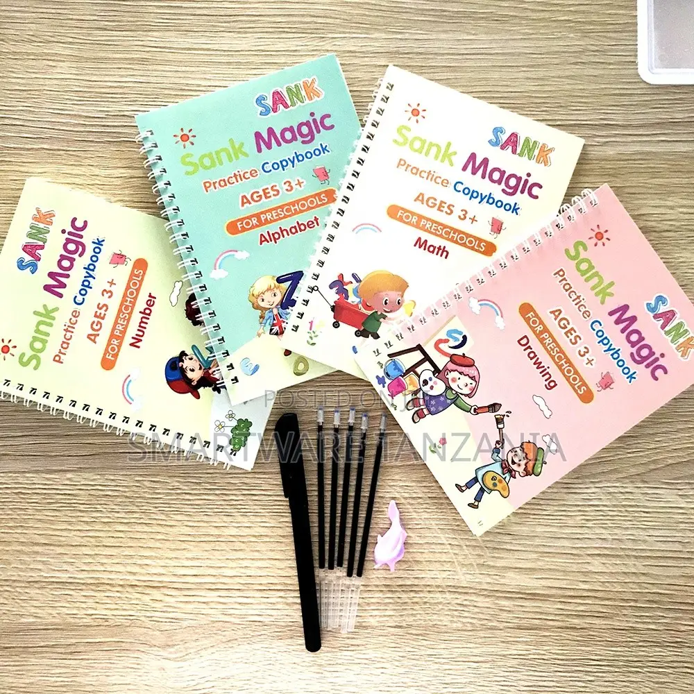 Sank Magic 4-book Practice Copybook Set Preschool Ages 3 Up