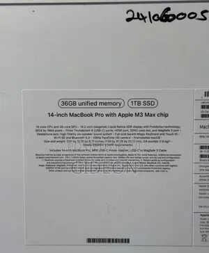 New Apple MacBook Pro 2023 M3 Max 14-inch 36GB Apple M3 Max SSD 1T