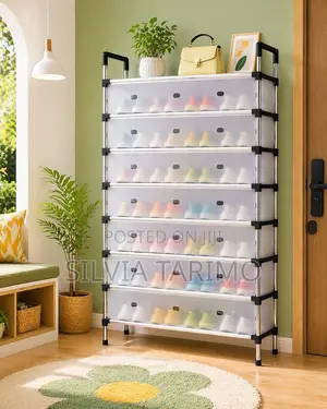 9-Layer Portable Shoe Rack – Large Capacity Organizer