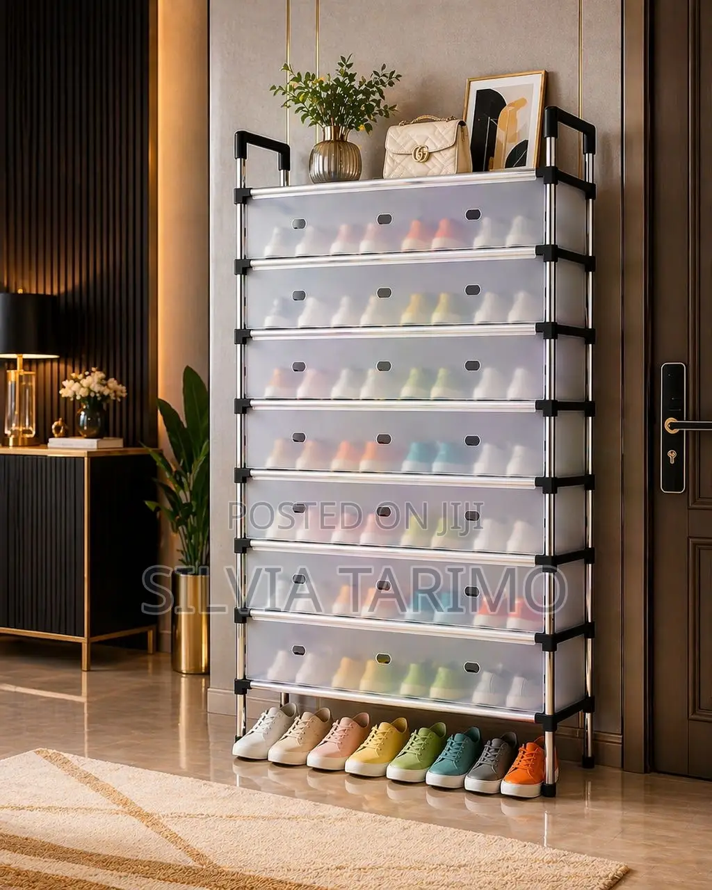 9-Layer Portable Shoe Rack – Large Capacity Organizer
