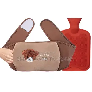 Cute Bear Hot Water Bottle With Velcro Waist Warmer Belt