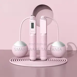 Pink Digital Counter Jump Rope With Cordless Ball Option