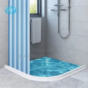 3m Shower Water Dam Containment Strip White Curved Corner