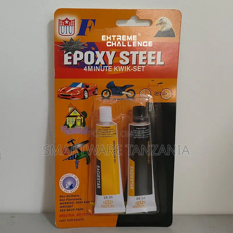 Uiu Epoxy Steel 4 Minute Kwik-set Ab Adhesive 2-part Glue