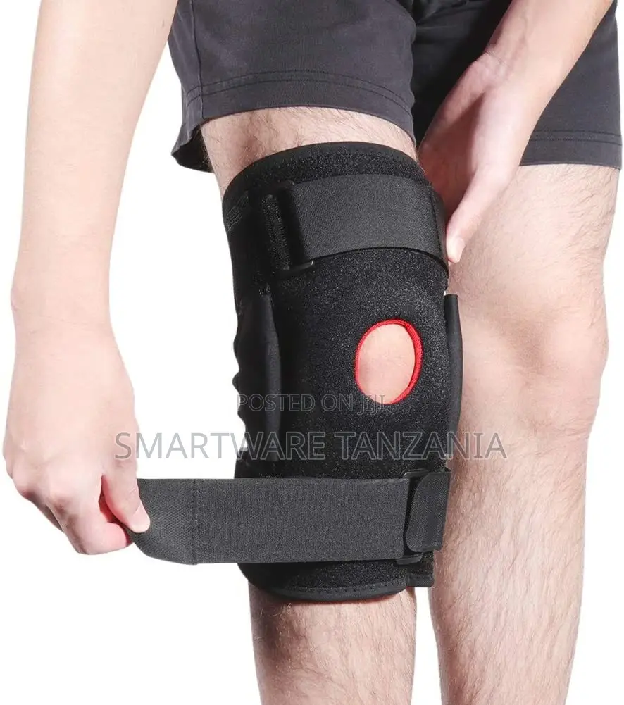 Adjustable Knee Support Brace Open Patella With Velcro Strap