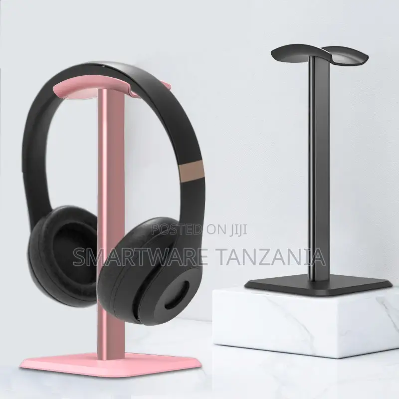 Headphone Stand Aluminum Holder Pink Black Two Color Options