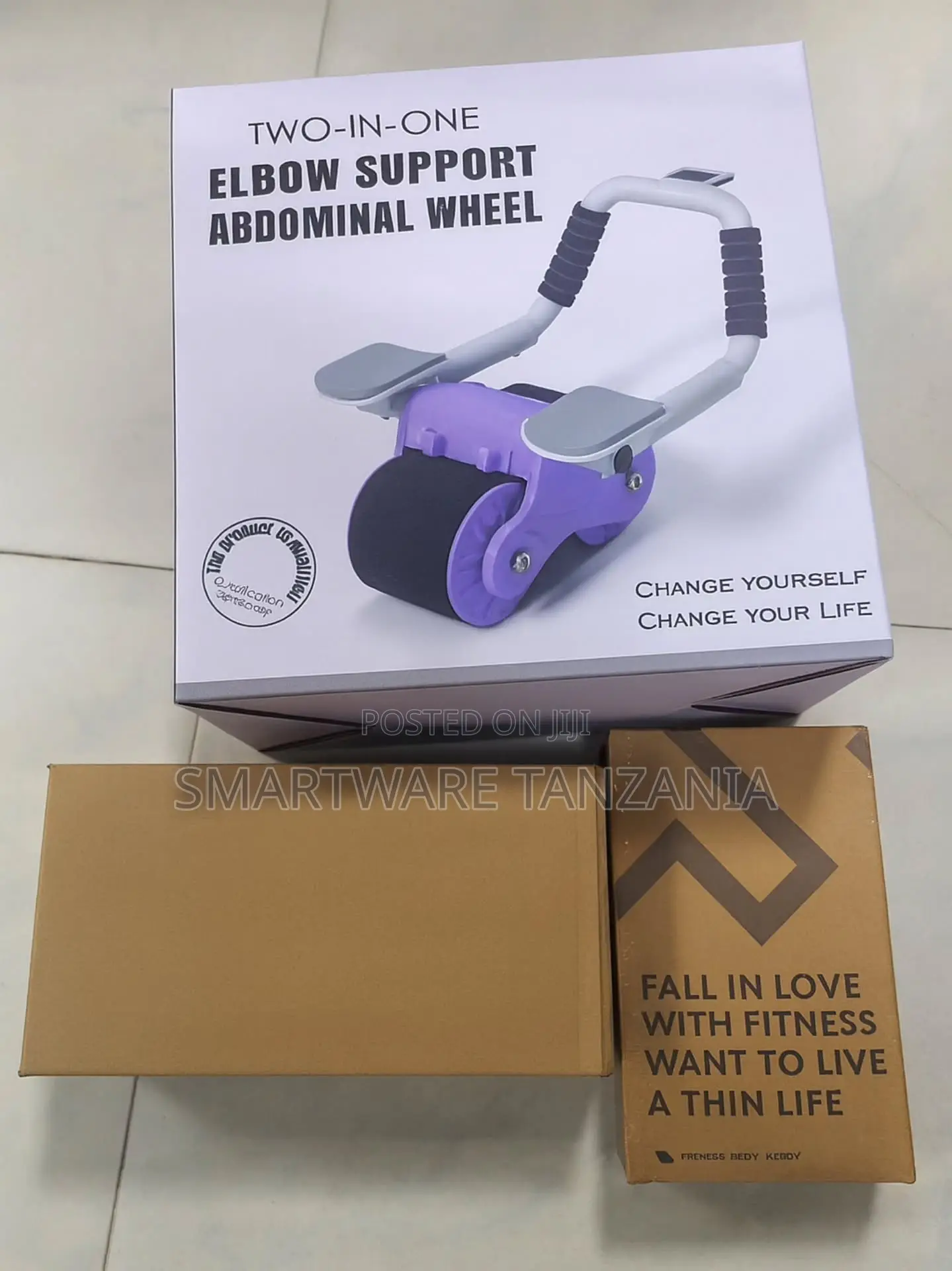 Two-in-one Elbow Support Abdominal Wheel Ab Roller With Box