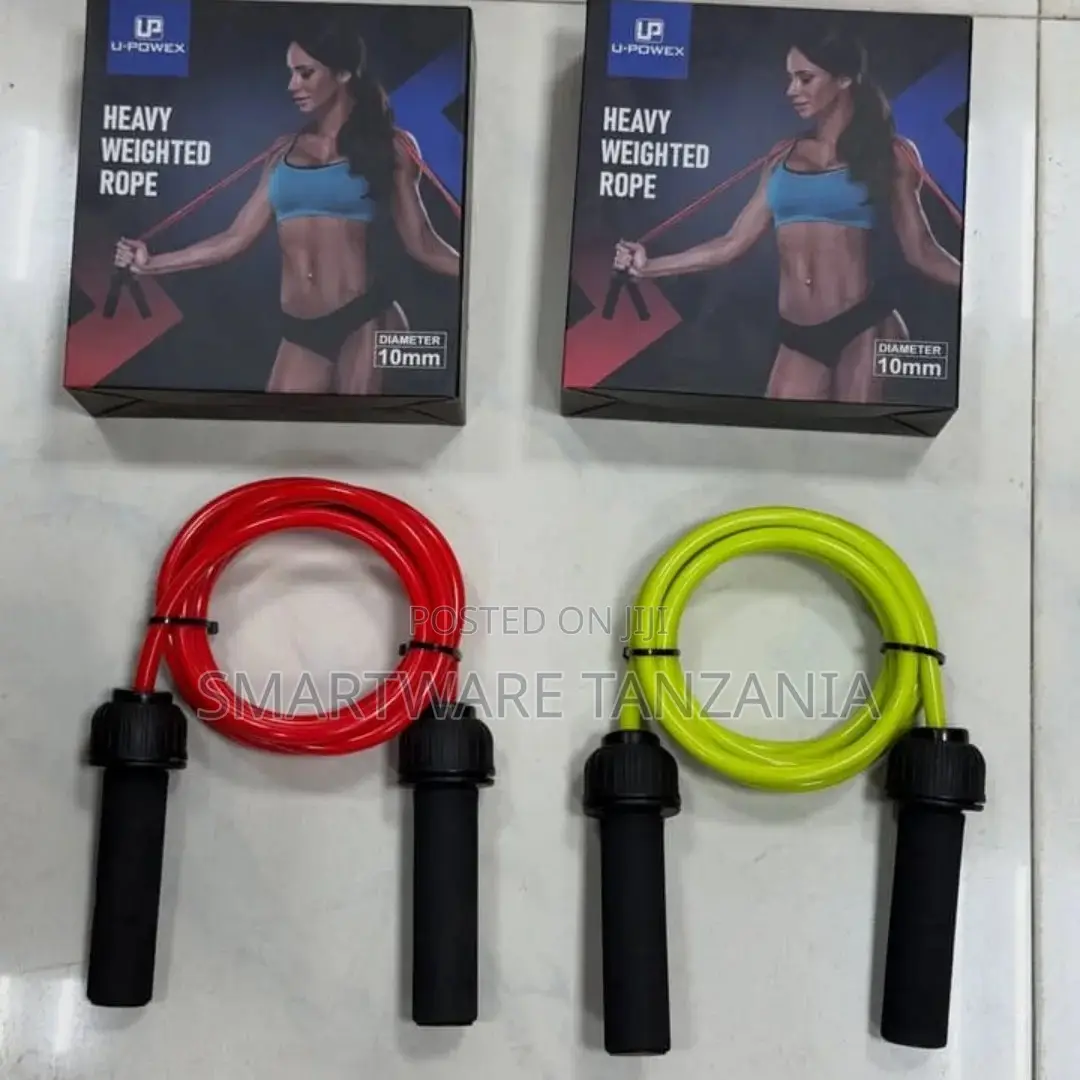 U-powex Heavy Weighted Jump Rope 10mm Diameter Red Yellow