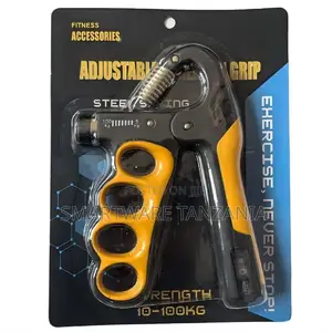 Adjustable Hand Grip Strengthener 10-100kg Yellow Steel Gym