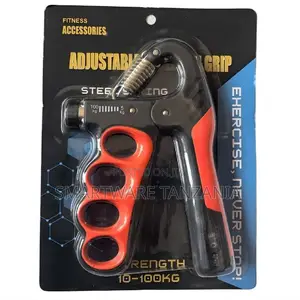 Adjustable Hand Grip Trainer 10-100kg Red Steel Spring Gym