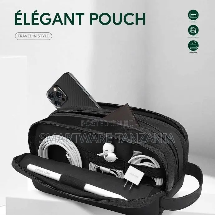 Green Lion Elegant Pouch - Deep Navy Travel Organizer