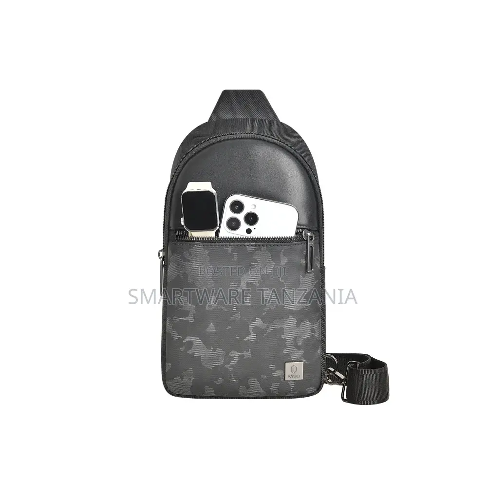 Wiwu Camo Sling Backpack Leather Pu Casual Shoulder Bag