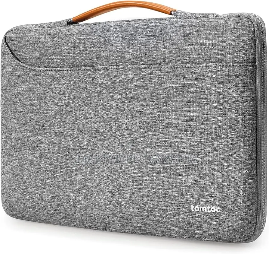 Tomtoc Laptop Briefcase Gray 14 16 Inch Tan Handle Carry Bag