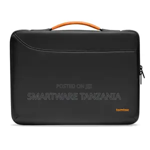 Tomtoc Laptop Briefcase Bag 14 16 Inch Navy Blue Tan Handle