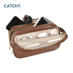 Wiwu Salem Lux Tri Compartment Leather Organizer Case Brown