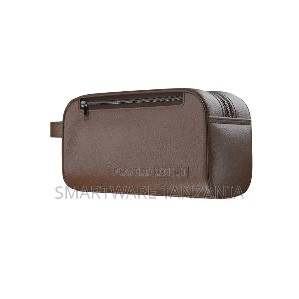 Green Lion Lakeshore Clutch Bag - Brown Pu Leather Travel