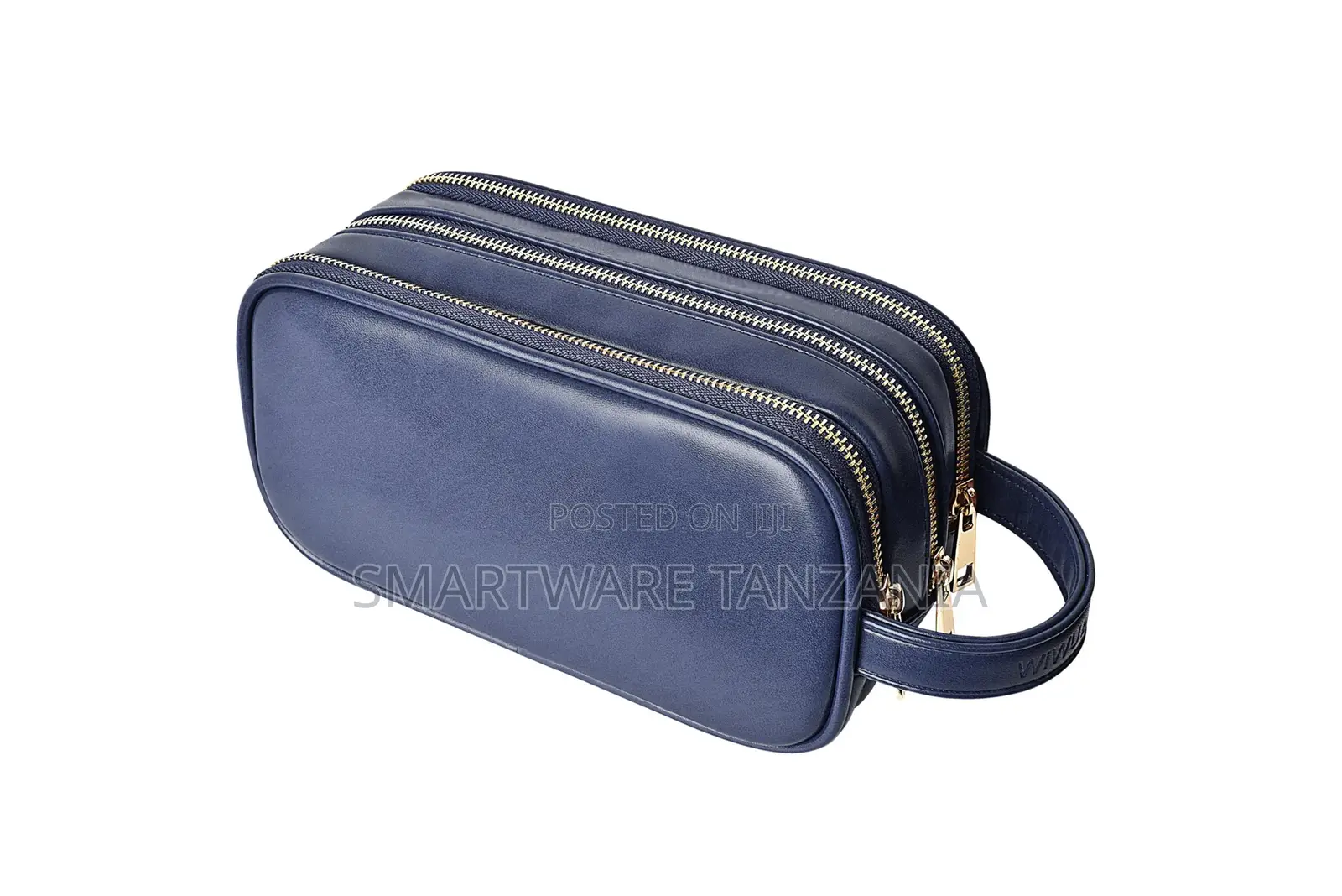 Wiwu Salem Lux Tri Compartment Blue Leather Organizer Pouch