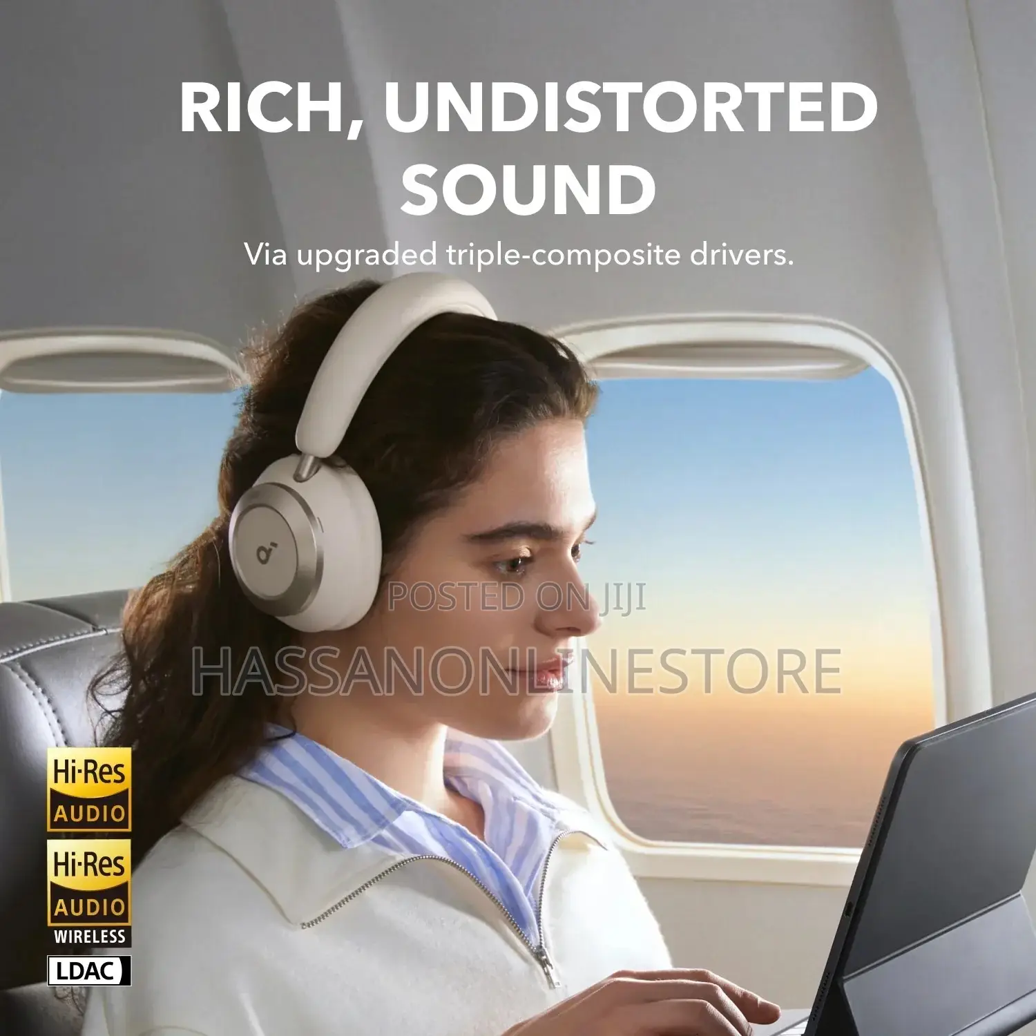 Soundcore by Anker Space One Pro Wireless Headphones Cream White
