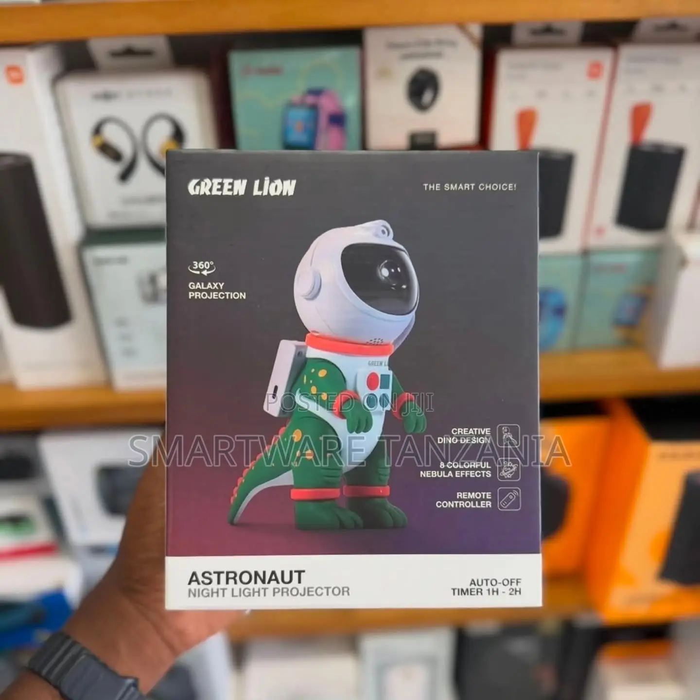 Green Lion Astronaut Galaxy Light Projector With Color Effects