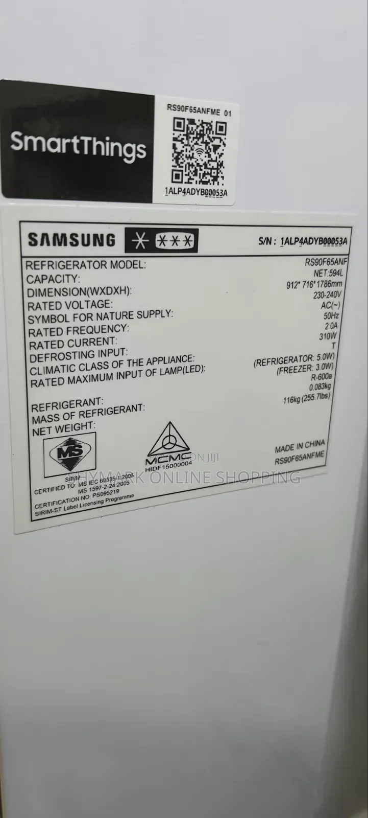 Samsung Bespoke Ai Side-by-Side Refrigerator Family Hub (Rs90f65anf)