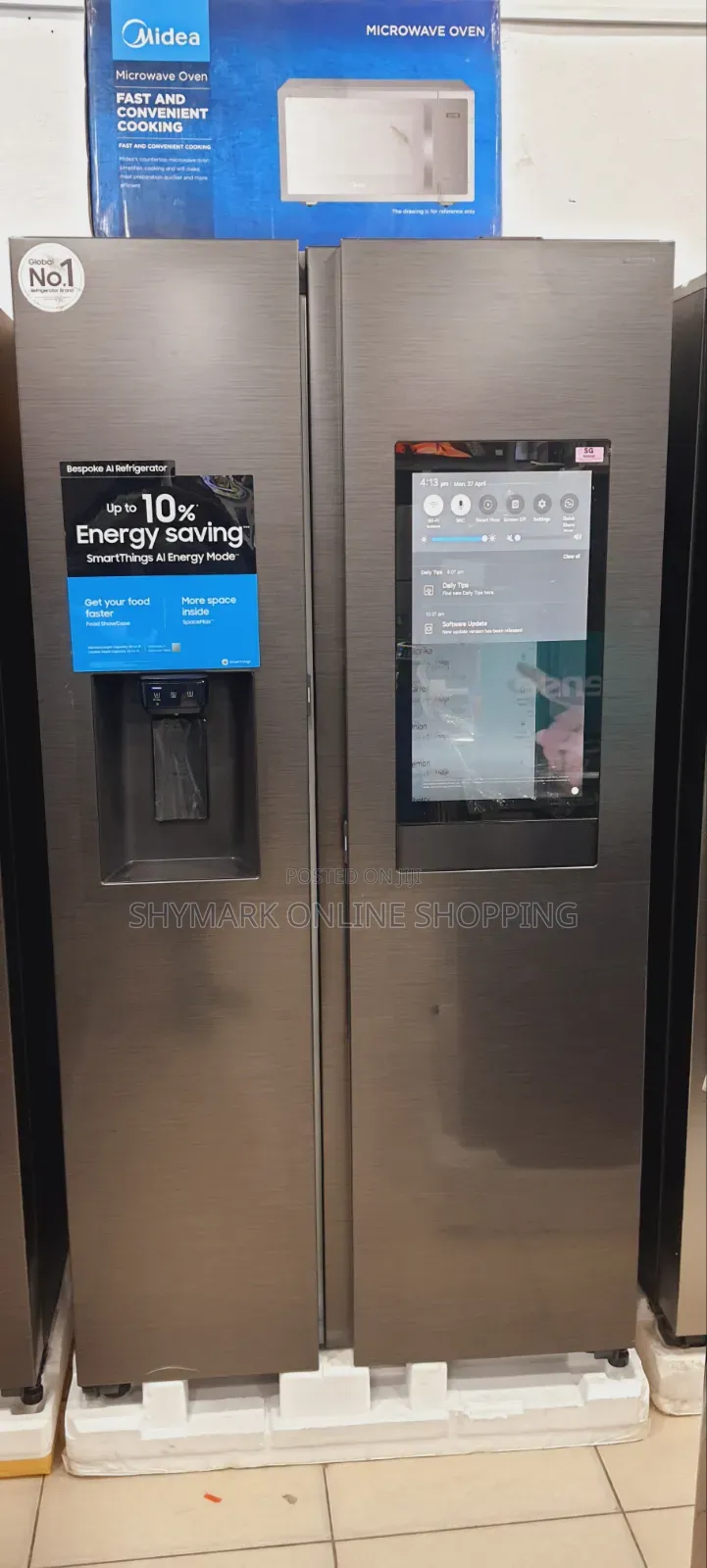 Samsung Bespoke Ai Side-by-Side Refrigerator Family Hub (Rs90f65anf)