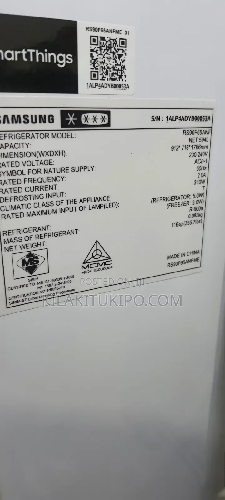 Bespoke Ai Side-by-Side Refrigerator Family Hub 594l