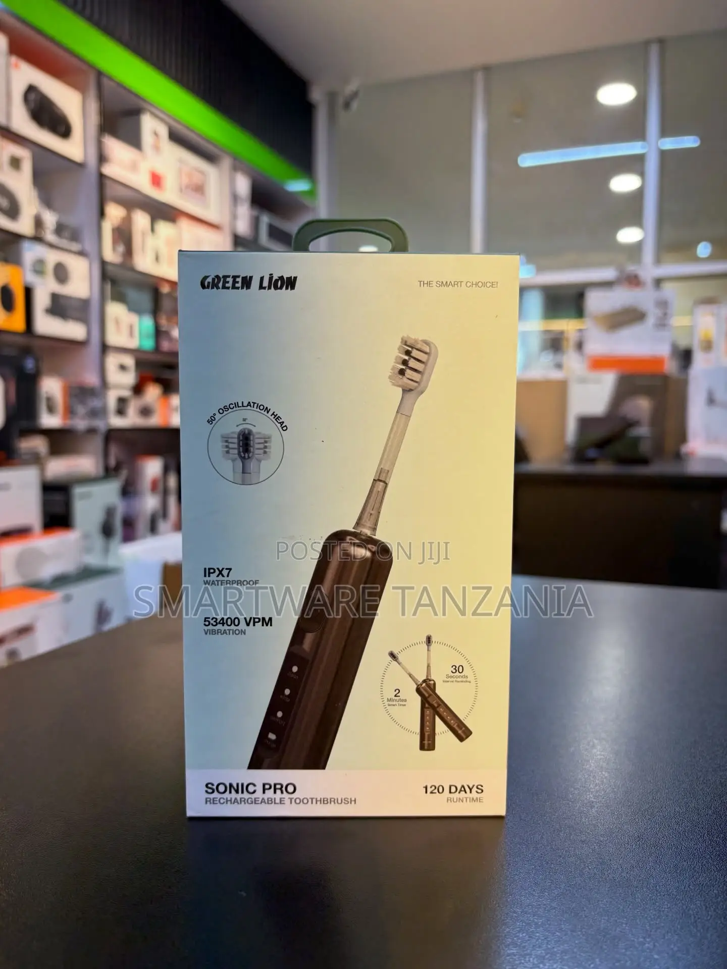 Green Lion Sonic Pro Rechargeable Toothbrush With High Vibration