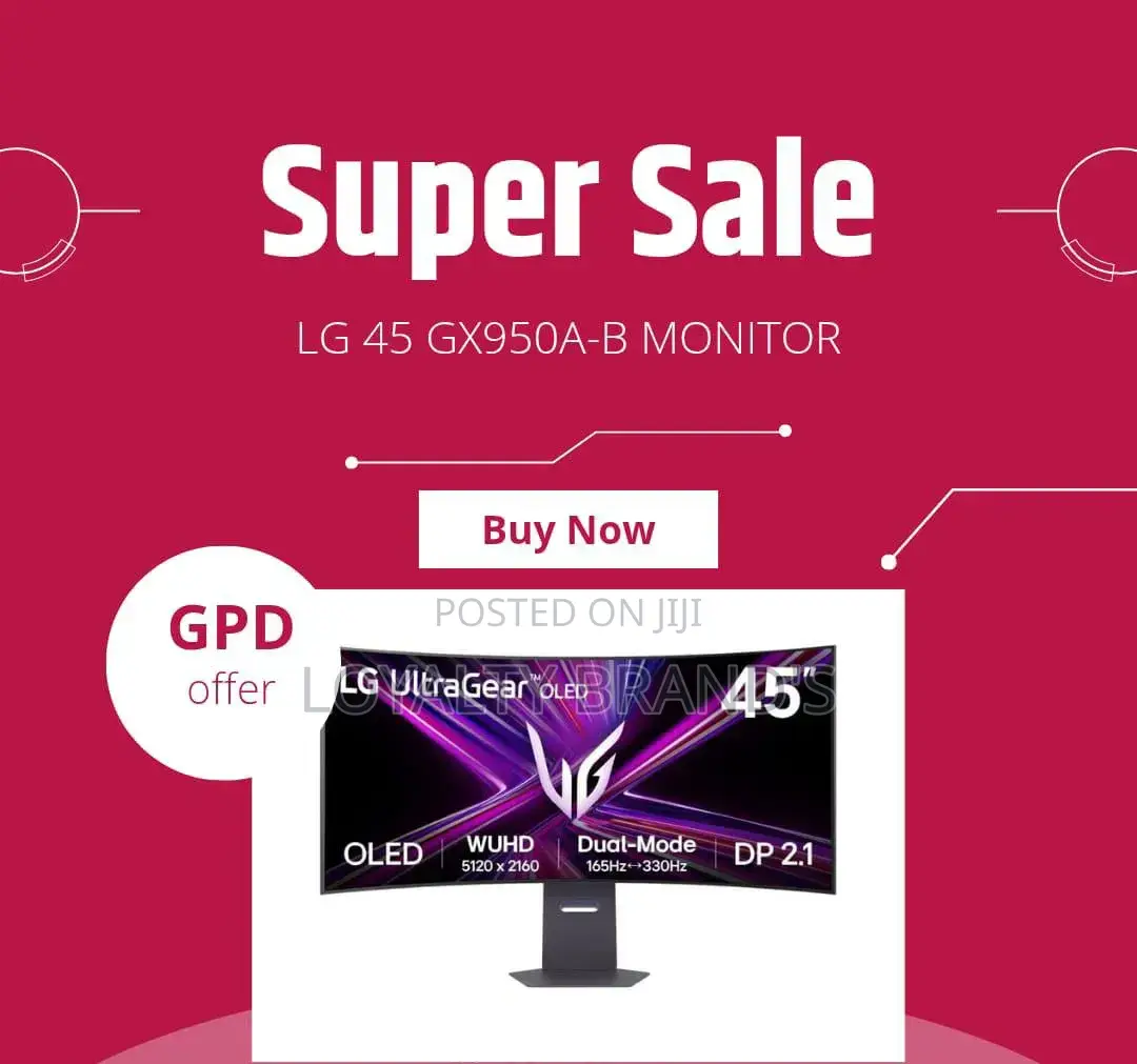 45” Lg Gx950a-B Gaming Monitor – Ultrawide Curved Premium Display