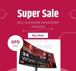 34” Dell Alienware Aw3423dwf Oled Monitor – Curved Gaming Display