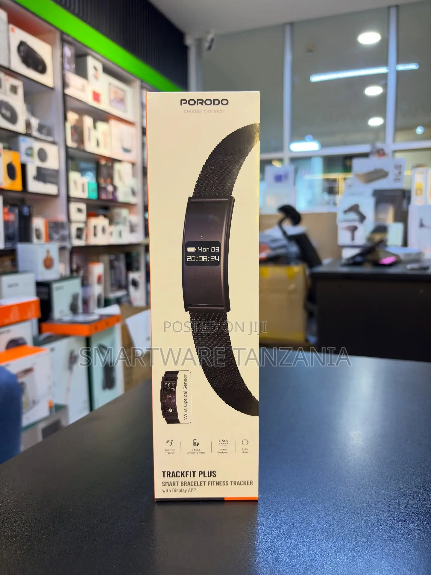 Porodo Trackfit Plus Smart Fitness Tracker Bracelet With App Support