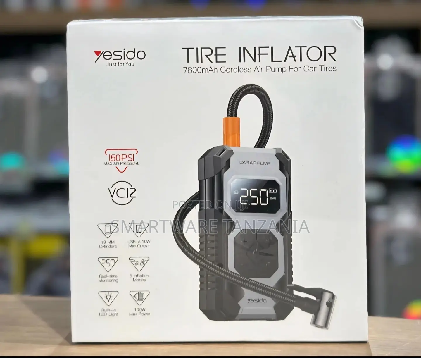 Yesido Portable Tire Inflator 7800mah Cordless Air Pump