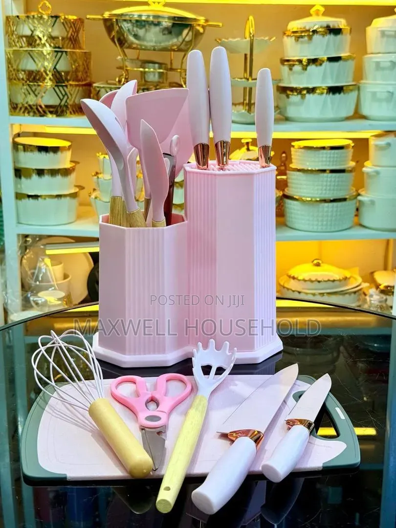 19 Piecesilicon Kitchen Utensil and Knife Set