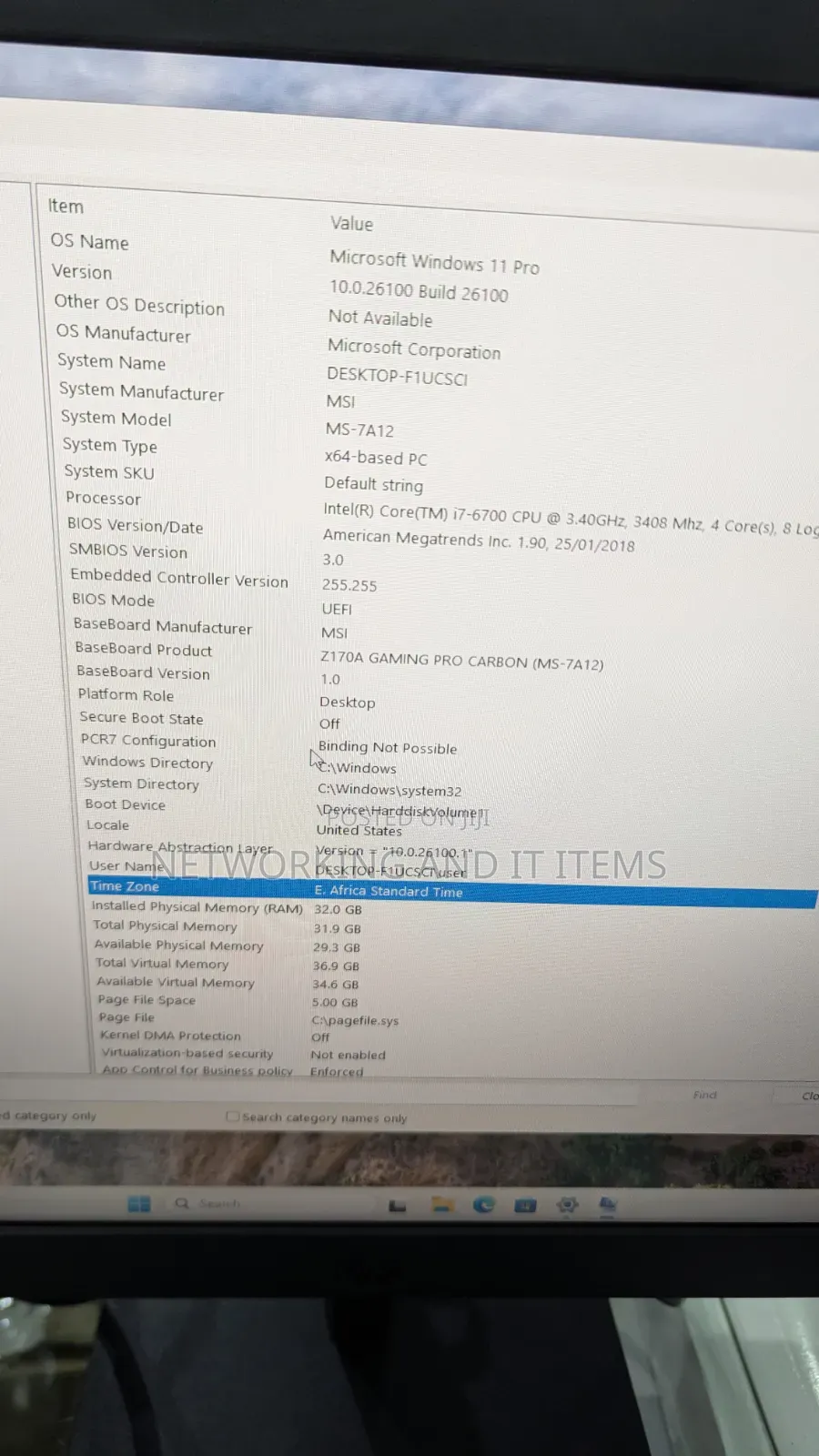 Gigabyte GA-H110MSTX-HD3-ZK 32GB Intel Core i7 SSD 256GB