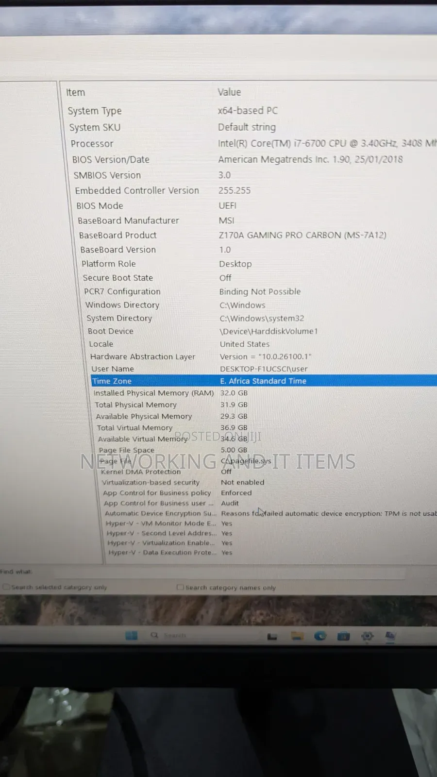 Gigabyte GA-H110MSTX-HD3-ZK 32GB Intel Core i7 SSD 256GB