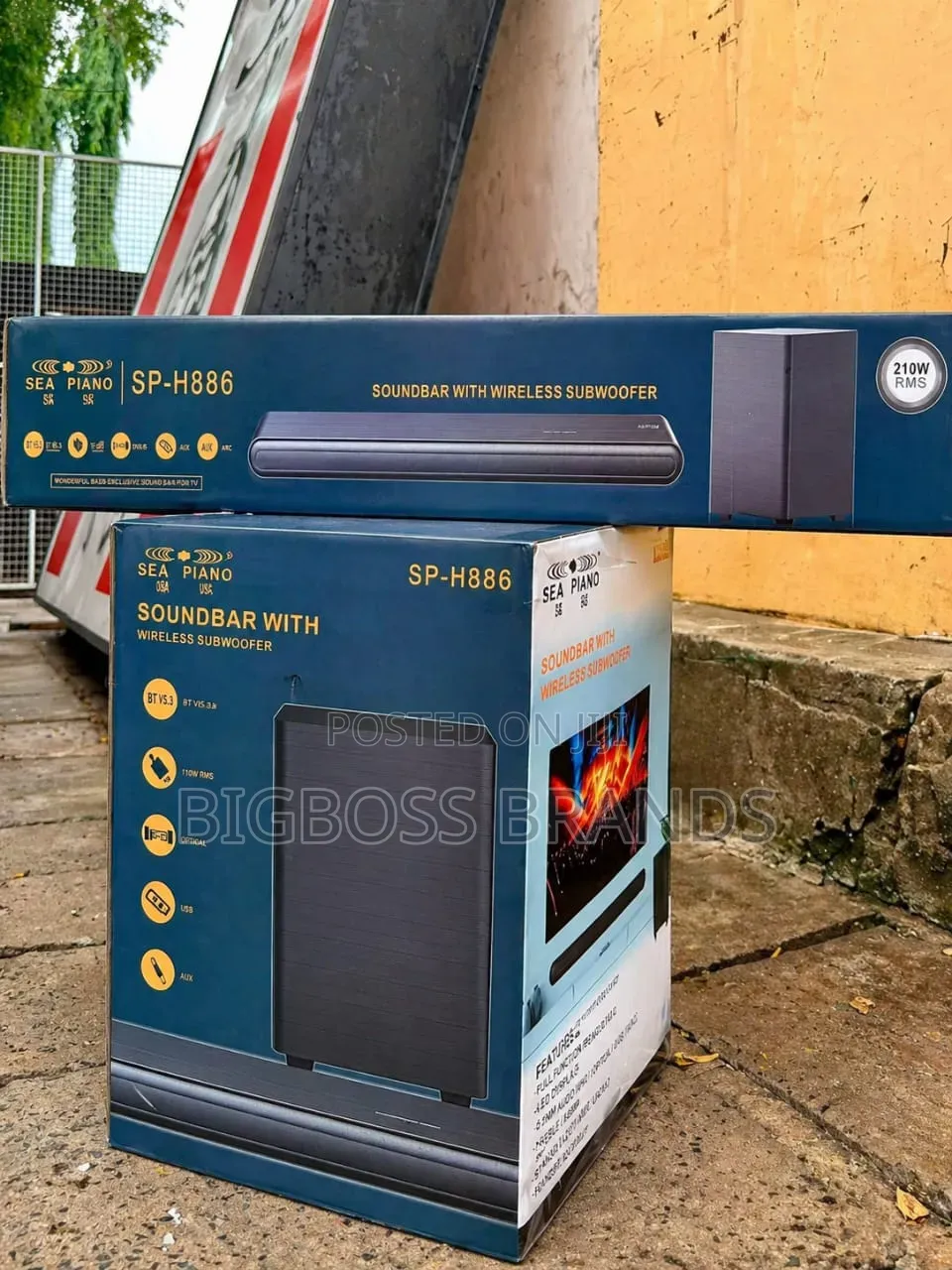 Sea Piano Wireless Soundbar 210 Watts [Sp-H886]