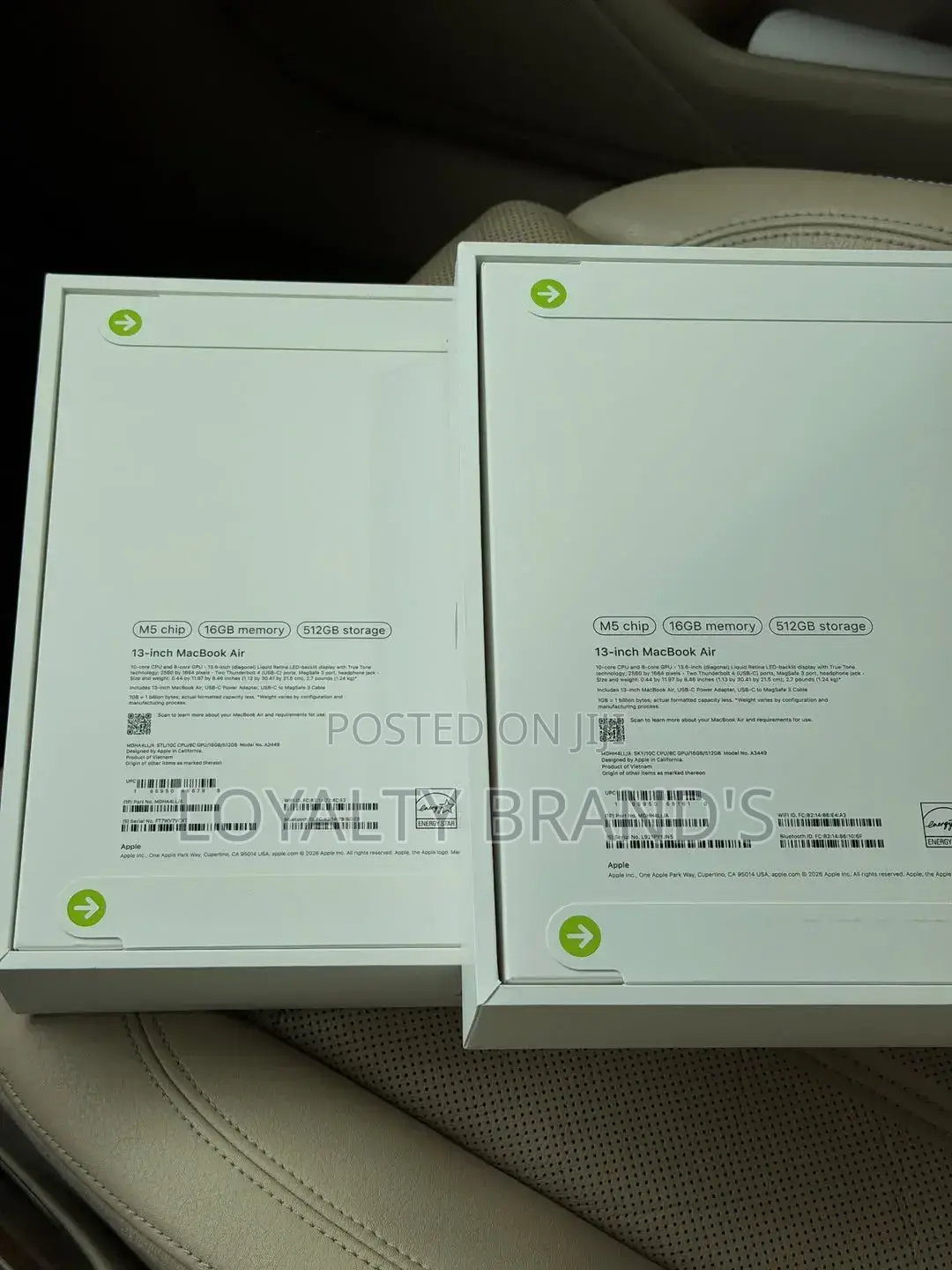New Laptop Apple MacBook Air 2026 M5 13-inch 16GB Apple M5 SSD 1T
