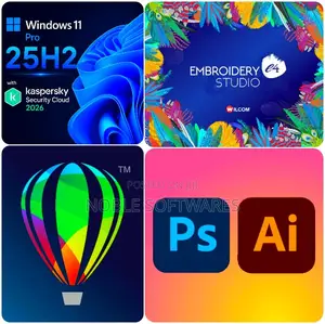 Windows 11 Pro 25h2 + Wilcom Embroidery Studio + Adobe Packages