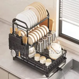 2 Tier Multifunctional Dish Drying Rack