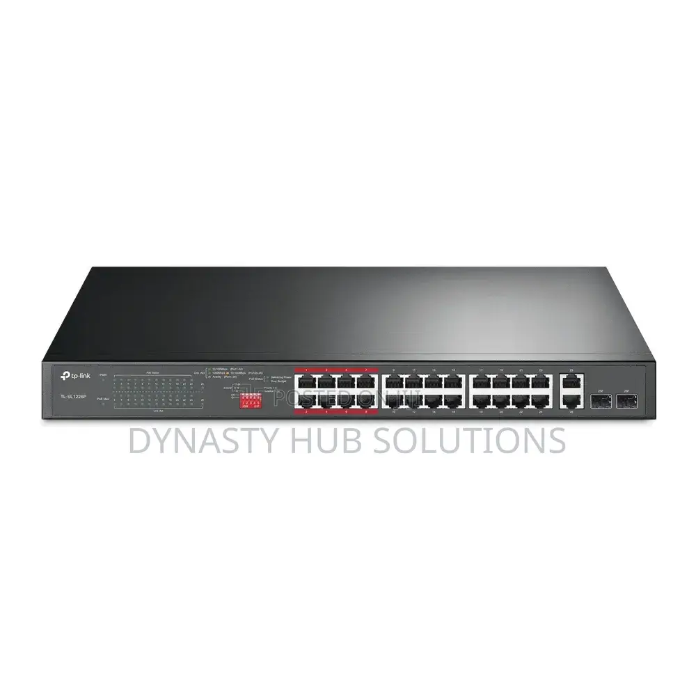 Tl-Sl1226p 24-Port 10/100 MBPS + 2-Port Gigabit Rackmount Switch