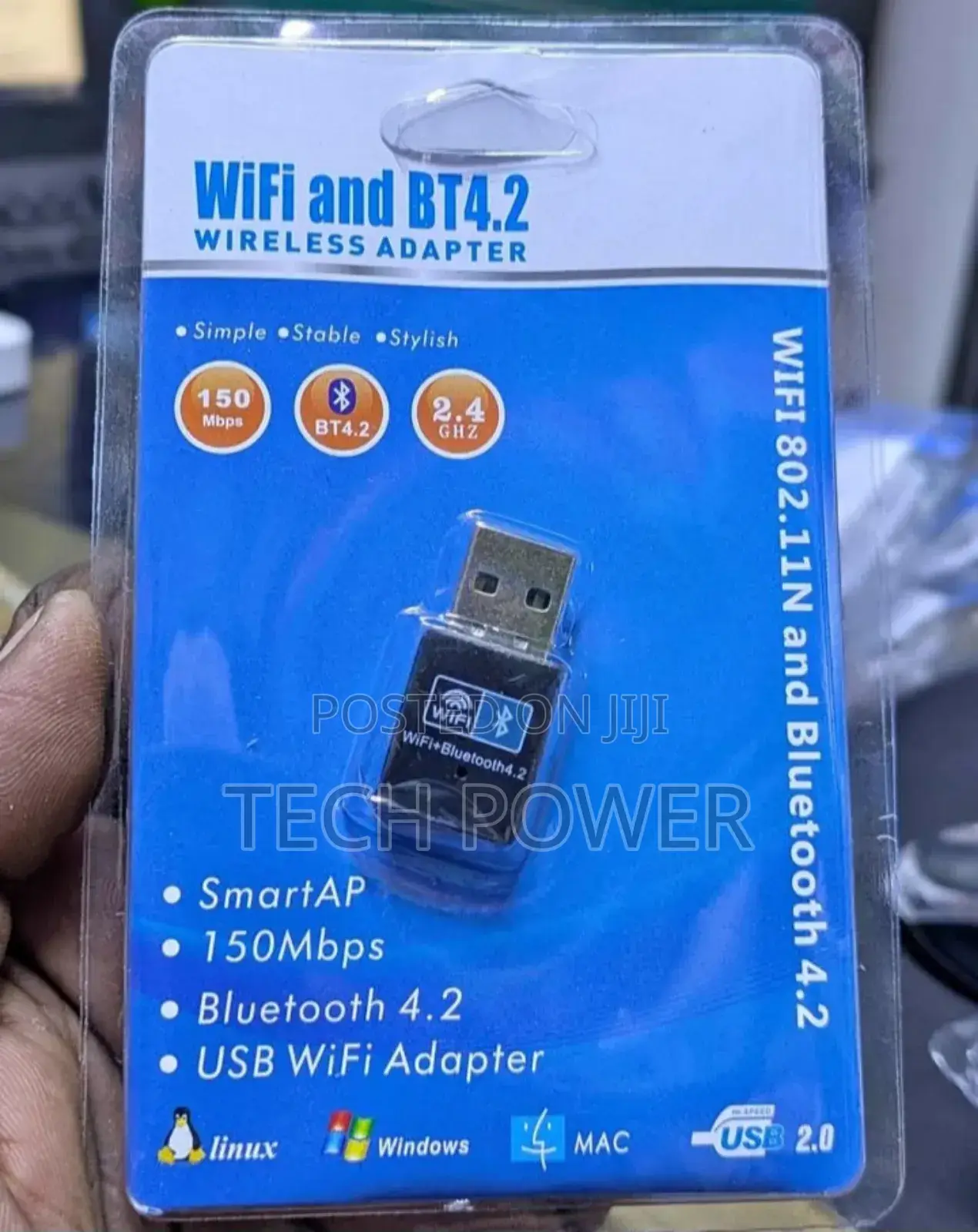 WiFi + Bluetooth USB Adapter Dongle – Wireless Network Bluetooth