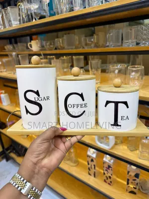 3 Piece Ceramic Kitchen Canister Set