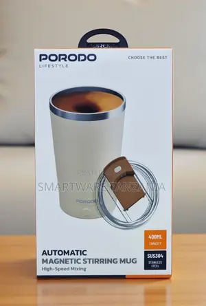 Porodo Automatic Magnetic Stirring Mug 400ml Stainless Steel